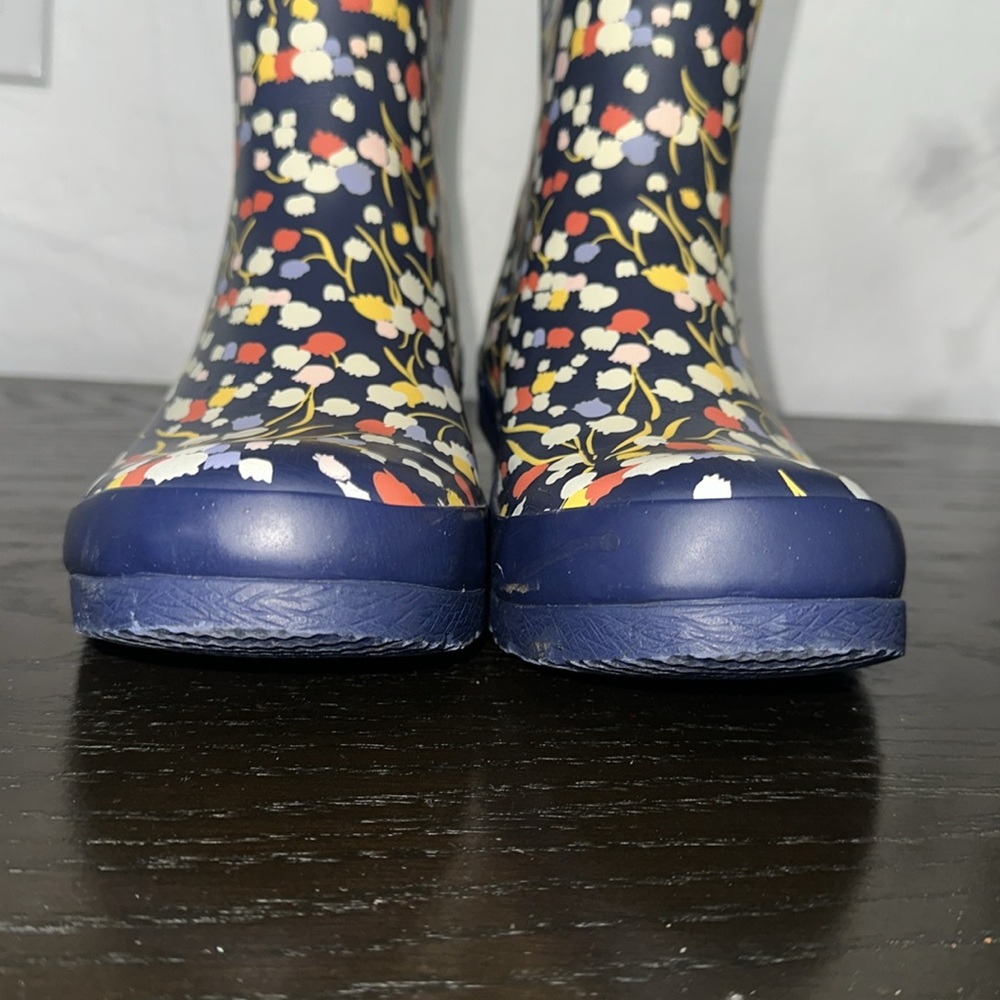 Anthropologie Colloquial Rain Boots Pop Potpourri  Blue Motif Floral print Sz 6 - Picture 5 of 14